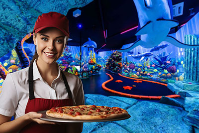 Mini golf + pizza